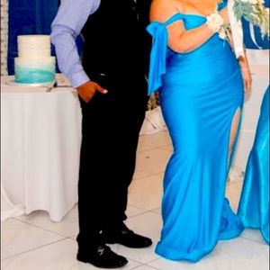 Blue aqua dress for special occasion formal , prom, wedding